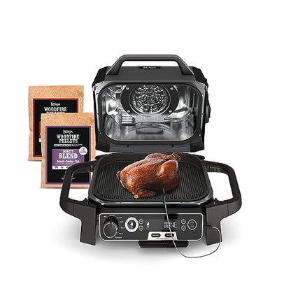Ninja Woodfire Pro 7-in-1 Grill & Smoker with Thermometer
