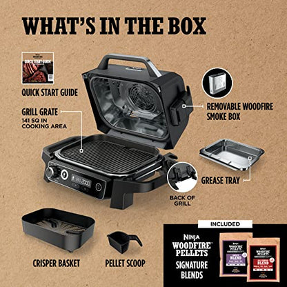 Ninja Woodfire Pro 7-in-1 Grill & Smoker with Thermometer