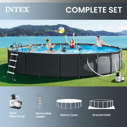 INTEX Ultra XTR 22 ft x 48 in Above Ground Pool Set, Round Swimming Pool